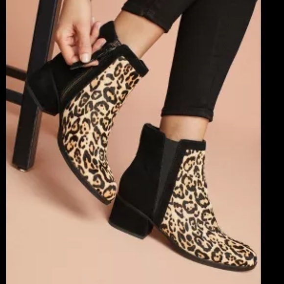 🐆SPLENDID  suede and leopard 🐆 print calf hair booties size 10🐆🐆